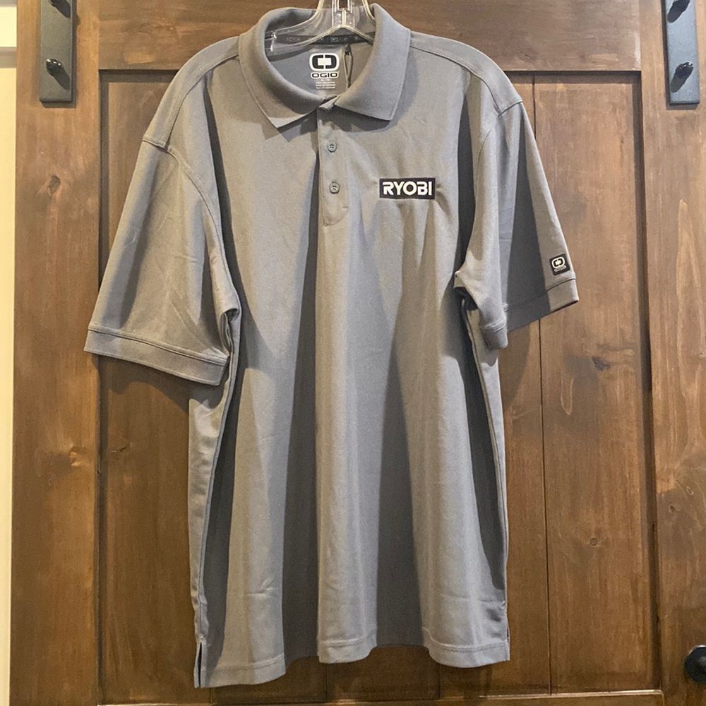 E843-35A) NWT Men’s Ryobi Grey Ogio Polo Sz. XL Great Quality